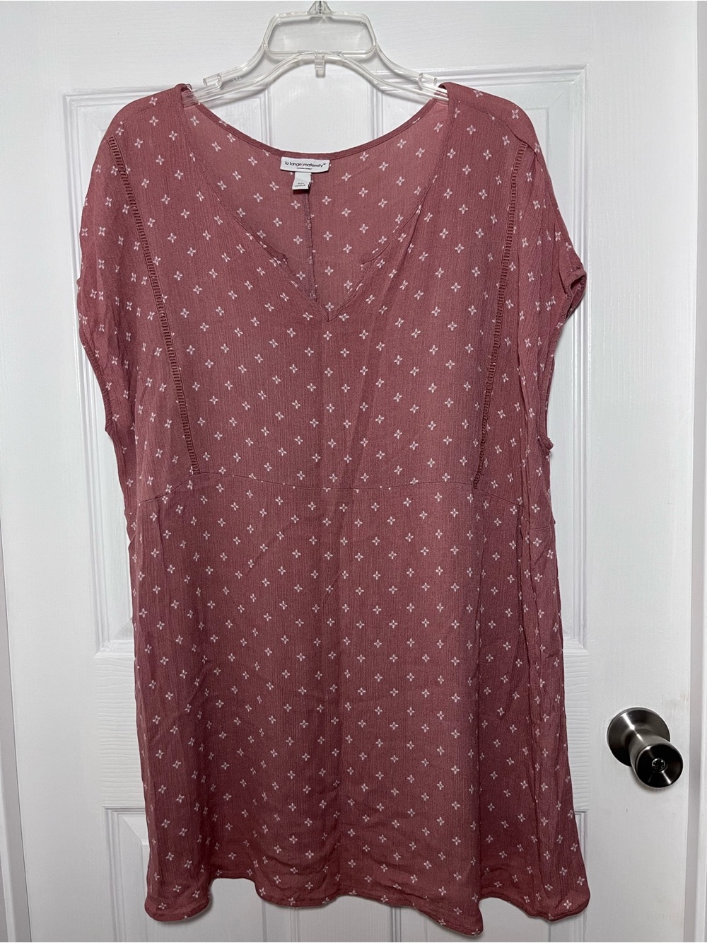 Liz Lange Maternity Rust/Mauve Printed Top